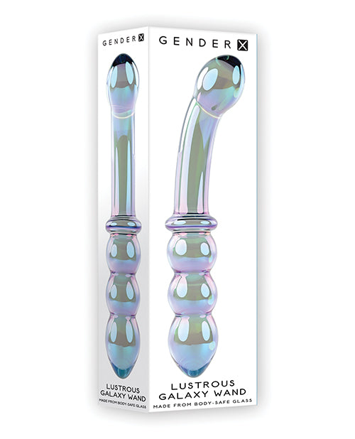 Gender X Lustrous Galaxy Wand Dual Ended Glass Massager - Green - LUST Depot