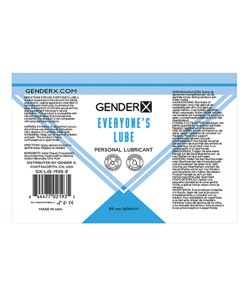 Gender X Flavored Lube - 2 Oz Everyone's - LUST Depot