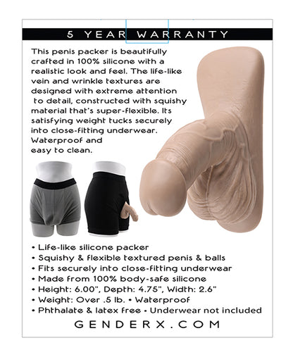 Gender X 4" Silicone Packer - Ivory - LUST Depot