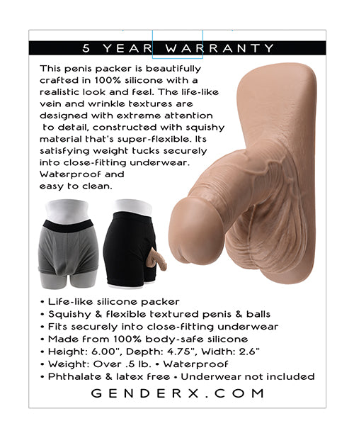 Gender X 4" Silicone Packer - Tan - LUST Depot