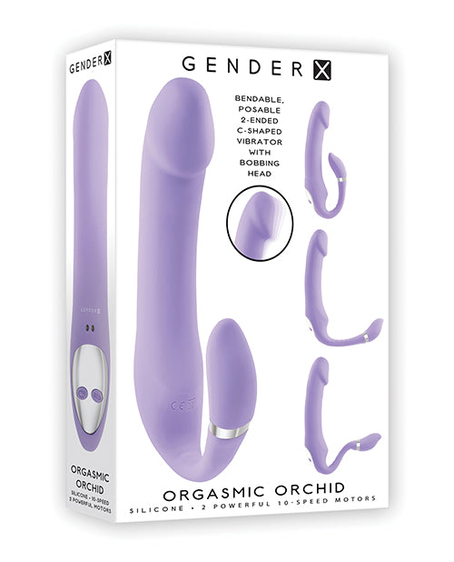 Gender X Orgasmic Orchid Posable Vibrator - Purple - LUST Depot