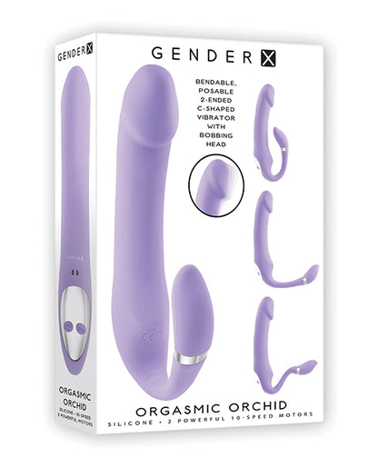 Gender X Orgasmic Orchid Posable Vibrator - Purple - LUST Depot