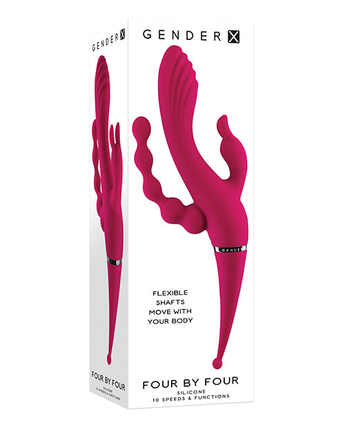 Gender X Four By Four Vibrator - Burgundy - LUST Depot