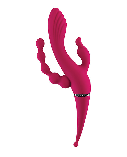 Gender X Four By Four Vibrator - Burgundy - LUST Depot