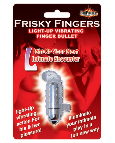 Frisky Finger Light Up Vibrating Finger Bullet - Clear