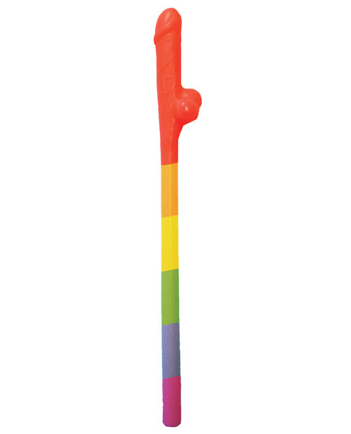 Rainbow Pecker Straws Pack Of 10 - LUST Depot