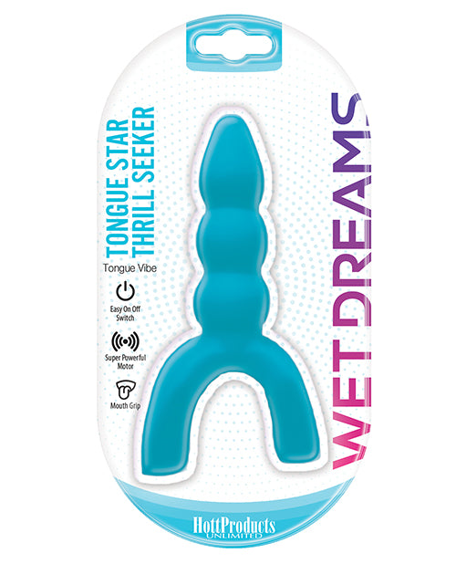 Wet Dreams Tongue Star Thrill Seeker Vibe - Blue - LUST Depot