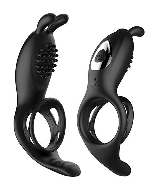 Bliss Hummingbird Vibrating Cock Ring - Black - LUST Depot