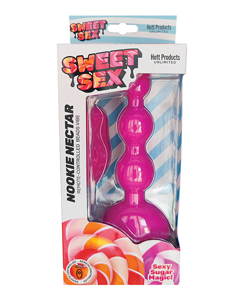 Sweet Sex Nookie Nectar Beads Vibe W-remote - Magenta - LUST Depot