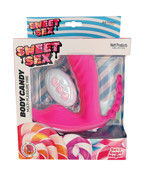 Sweet Sex Body Candy Multi Pleasure Vibe W-remote - Magenta - LUST Depot