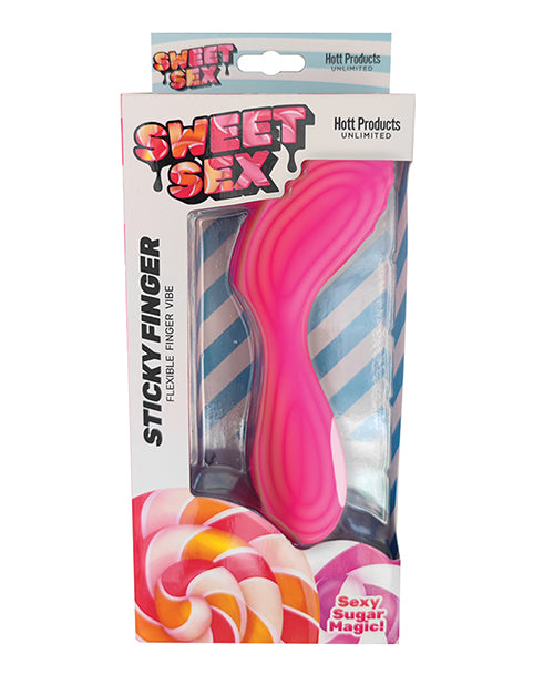 Sweet Sex Sticky Finger Flexible Finger Vibe - Magenta - LUST Depot