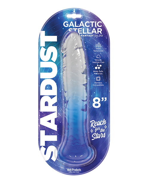 Stardust Galactic Stellar 8" Jelly Dildo - Crystal Blue - LUST Depot