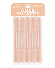 Cock Suckers Pecker Straws - Vanilla Lovers Pack Of 10