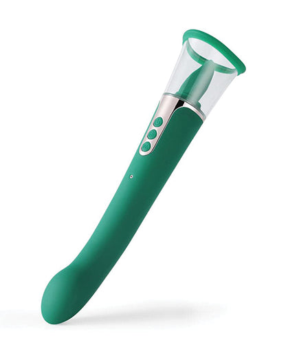 Succion Sucking G-spot Vibrator - 3 Function Green - LUST Depot