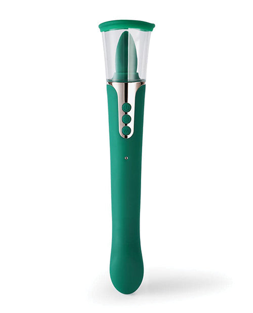 Succion Sucking G-spot Vibrator - 3 Function Green - LUST Depot