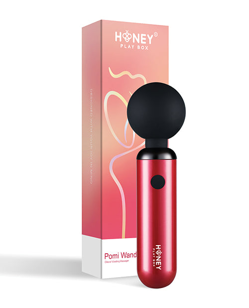 Pomi Wand Clit Tease Vibrating Wand - Deep Rose - LUST Depot