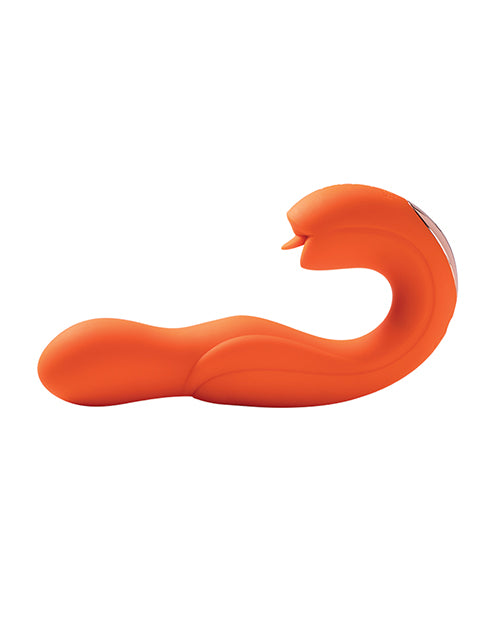 Joi Rotating Head G-spot Vibrator & Clit Licker - Orange - LUST Depot