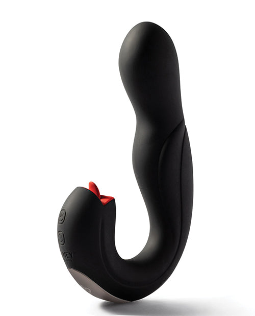 Joi Pro Rotating Head G-spot Vibrator & Clit Licker W/remote - Black - LUST Depot