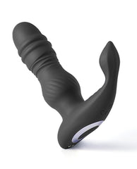 Jaden Thrusting Prostate Massager Vibrating Butt Plug Anal Sex Toy - Black