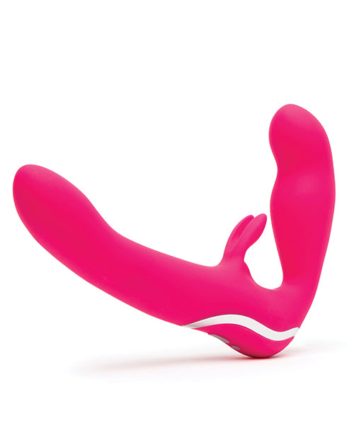 Happy Rabbit Strapless Strap On Rabbit Vibe - Pink - LUST Depot