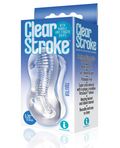 The 9's Clear Stroke Twister Masturbator - LUST Depot