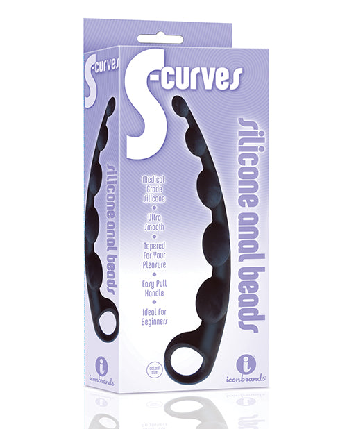 The 9's S-curved Silicone Anal Beads - LUST Depot