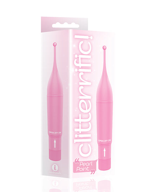 The 9's Clitterific! Pearl Point Clitoral Stimulator - Pink - LUST Depot