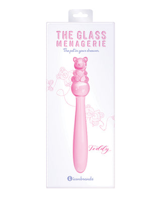 Glass Menagerie Teddy Glass Dildo - Pink