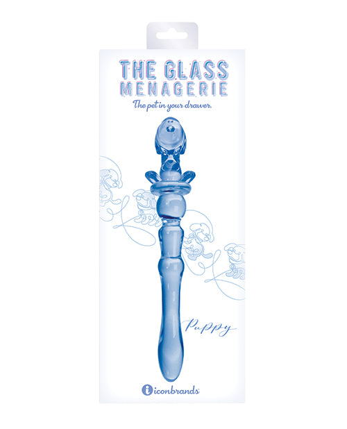 Glass Menagerie Puppy Glass Dildo - Dark Blue - LUST Depot