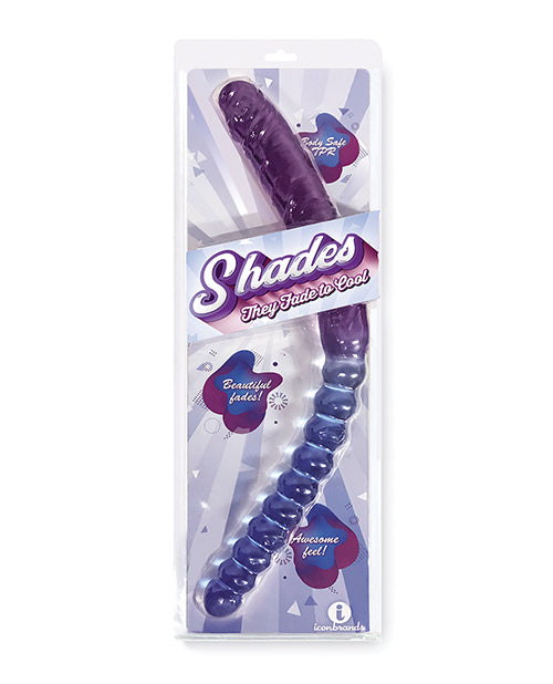 Shades Jelly Tpr Gradient Double Dong - Blue-violet - LUST Depot