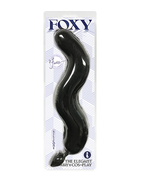 Foxy Fox Tail Silicone Butt Plug - Black - LUST Depot