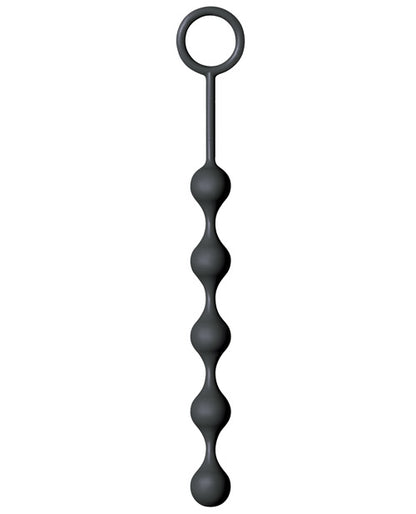 The 9's S Drops Silicone Anal Beads - Black - LUST Depot