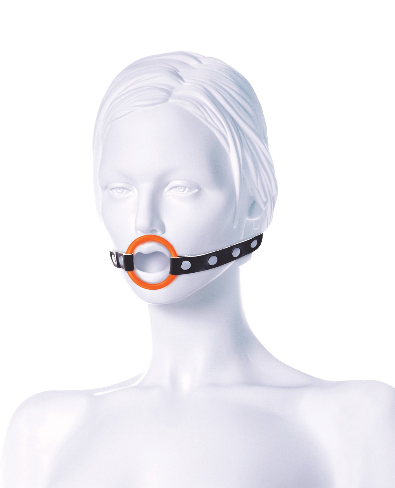 The 9's Orange Is The New Black Blow Gag Open Mouth Leather Gag - LUST Depot