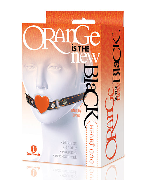 The 9's Orange Is The New Black Silicone Heart Gag - LUST Depot