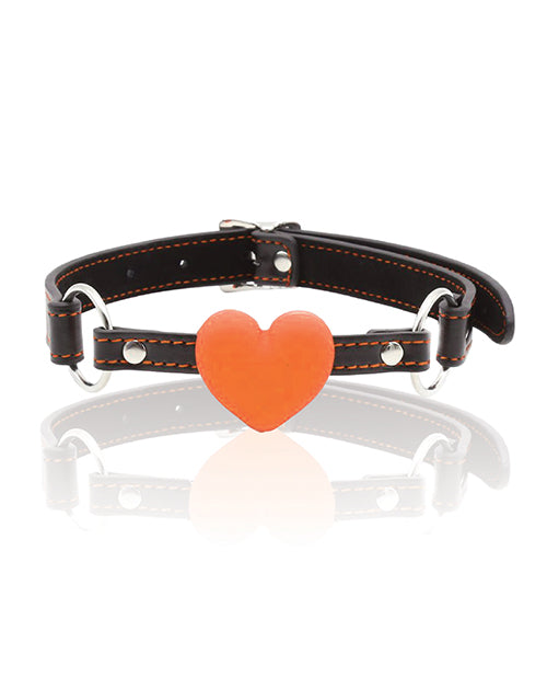 The 9's Orange Is The New Black Silicone Heart Gag - LUST Depot