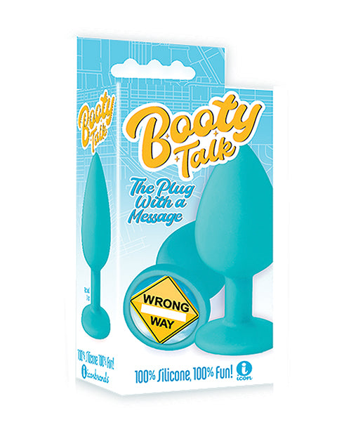 The 9's Booty Calls Wrong Way Plug - Blue - LUST Depot