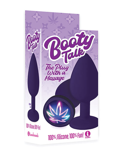 The 9's Booty Calls Neon Leaf Plug - Purple - LUST Depot