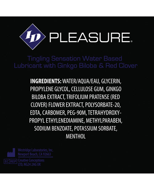 Id Pleasure Waterbased Tingling Lubricant - 1 Oz Pocket Bottle - LUST Depot