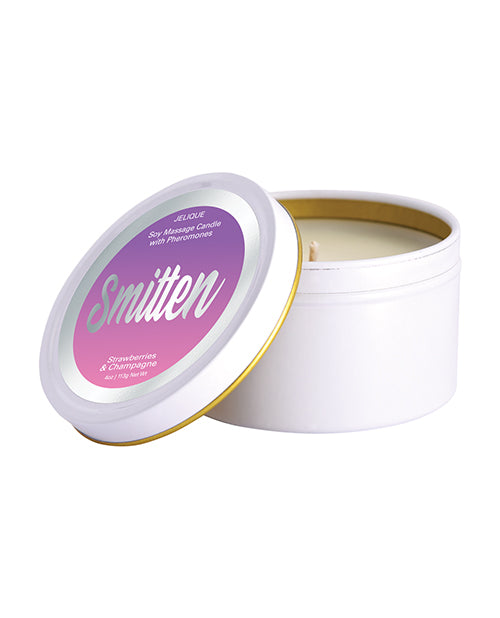 Jelique Massage Candle - 4 Oz Smitten Strawberry & Champagne - LUST Depot