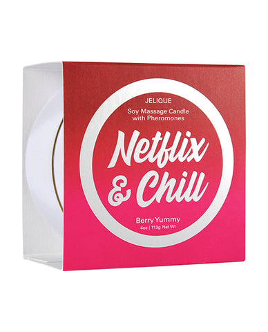 Jelique Massage Candle - 4 Oz Netflix & Chill Berry Yummy