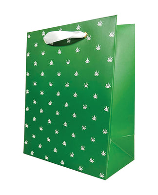 Polka Pot Gift Bag - Green/white