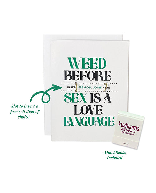 Weed Sex Lang Greeting Card w/Matchbook - LUST Depot