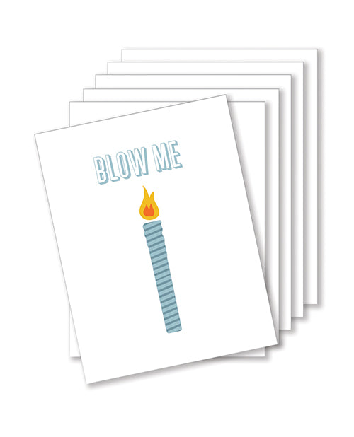 Blow Me Birthday Naughty Greeting Card - Pack Of 6 - LUST Depot