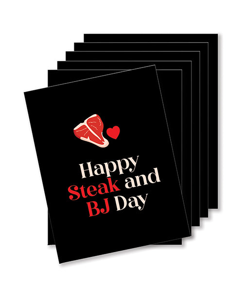 Happy Steak And Bj Day Naughty Greeting Card - Pack Of 6 - LUST Depot