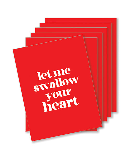 Swallow Your Heart Naughty Greeting Card - Pack Of 6 - LUST Depot