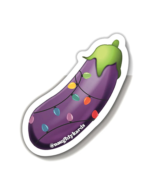 Egg Plant Lit Holiday Sticker - Pack Of 3 - LUST Depot