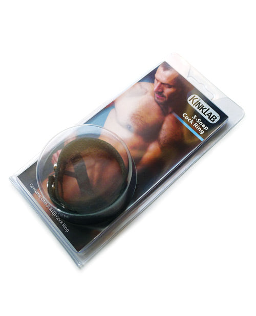 Kinklab Leather 3 Snap Cock Ring - LUST Depot