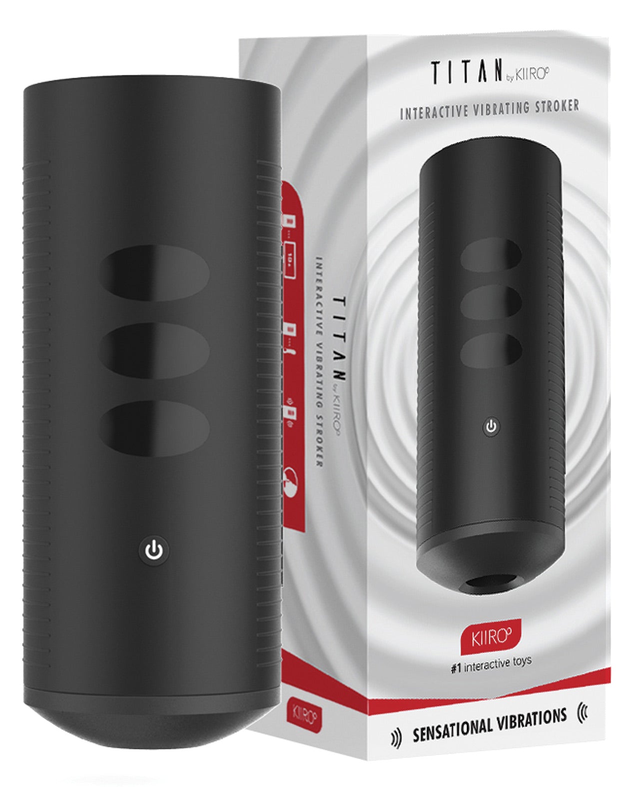 Kiiroo Titan Interactive Vibrating Stroker - Black - LUST Depot