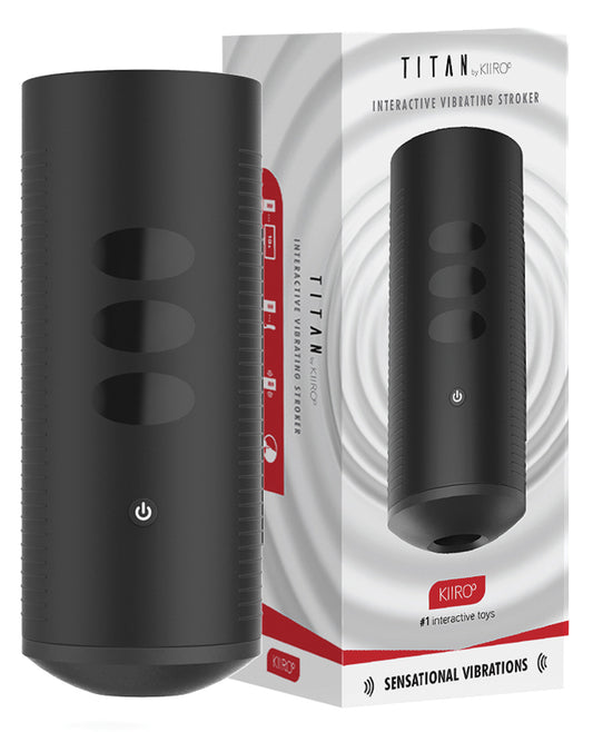 Kiiroo Titan Interactive Vibrating Stroker - Black - LUST Depot