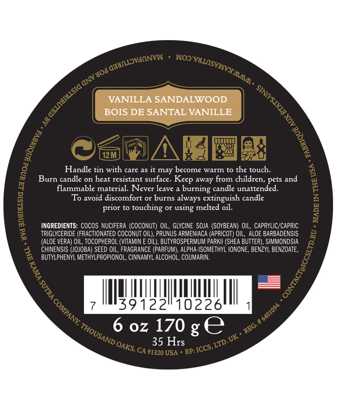 Kama Sutra Ignite Massage Candle - Vanilla Sandalwood - LUST Depot